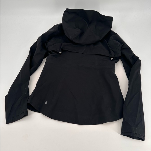 Lululemon The Rain Is Calling Black Hooded Jacket Size 4 - Picture 6 of 6